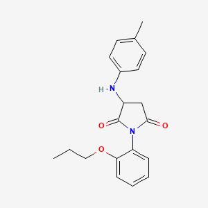 3-[(4-methylphenyl)amino]-1-(2-propoxyphenyl)-2,5-pyrrolidinedione