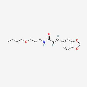 molecular formula C17H23NO4 B4911675 (E)-3-(1,3-BENZODIOXOL-5-YL)-N-(3-BUTOXYPROPYL)-2-PROPENAMIDE 