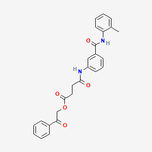 2-OXO-2-PHENYLETHYL 3-({3-[(2-METHYLPHENYL)CARBAMOYL]PHENYL}CARBAMOYL)PROPANOATE