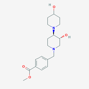 methyl 4-[[(3R,4R)-3-hydroxy-4-(4-hydroxypiperidin-1-yl)piperidin-1-yl]methyl]benzoate