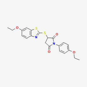 3-[(6-Ethoxy-1,3-benzothiazol-2-yl)sulfanyl]-1-(4-ethoxyphenyl)pyrrolidine-2,5-dione