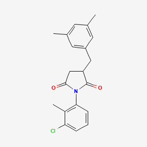 1-(3-chloro-2-methylphenyl)-3-[(3,5-dimethylphenyl)methyl]pyrrolidine-2,5-dione