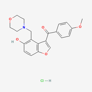 [5-Hydroxy-4-(morpholin-4-ylmethyl)-1-benzofuran-3-yl]-(4-methoxyphenyl)methanone;hydrochloride