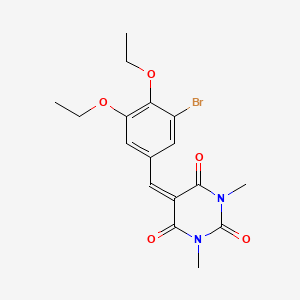 molecular formula C17H19BrN2O5 B4911819 5-(3-bromo-4,5-diethoxybenzylidene)-1,3-dimethyl-2,4,6(1H,3H,5H)-pyrimidinetrione 