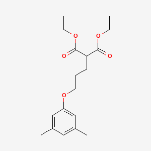 molecular formula C18H26O5 B4911861 Diethyl 2-[3-(3,5-dimethylphenoxy)propyl]propanedioate 