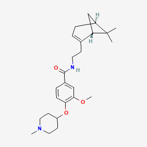 N-{2-[(1R,5S)-6,6-dimethylbicyclo[3.1.1]hept-2-en-2-yl]ethyl}-3-methoxy-4-[(1-methyl-4-piperidinyl)oxy]benzamide