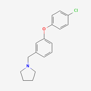 1-[3-(4-chlorophenoxy)benzyl]pyrrolidine