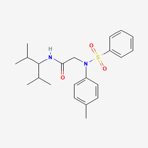 N~1~-(1-isopropyl-2-methylpropyl)-N~2~-(4-methylphenyl)-N~2~-(phenylsulfonyl)glycinamide