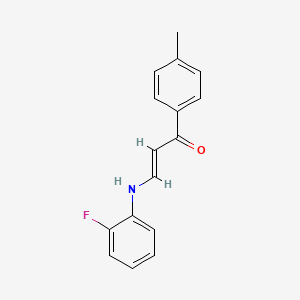 molecular formula C16H14FNO B4911940 (E)-3-(2-fluoroanilino)-1-(4-methylphenyl)prop-2-en-1-one 