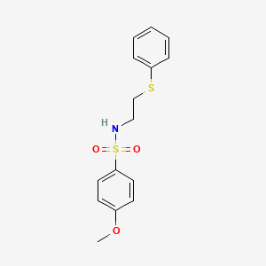 4-methoxy-N-[2-(phenylthio)ethyl]benzenesulfonamide