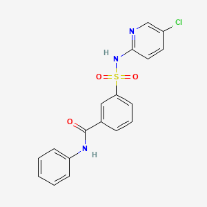 3-{[(5-chloro-2-pyridinyl)amino]sulfonyl}-N-phenylbenzamide