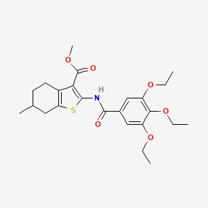 methyl 6-methyl-2-[(3,4,5-triethoxybenzoyl)amino]-4,5,6,7-tetrahydro-1-benzothiophene-3-carboxylate