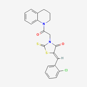 molecular formula C21H17ClN2O2S2 B4912074 5-(2-chlorobenzylidene)-3-[2-(3,4-dihydro-1(2H)-quinolinyl)-2-oxoethyl]-2-thioxo-1,3-thiazolidin-4-one 