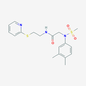 N~2~-(3,4-dimethylphenyl)-N~2~-(methylsulfonyl)-N~1~-[2-(2-pyridinylthio)ethyl]glycinamide