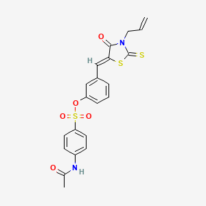 3-[(3-allyl-4-oxo-2-thioxo-1,3-thiazolidin-5-ylidene)methyl]phenyl 4-(acetylamino)benzenesulfonate