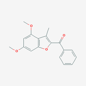 molecular formula C18H16O4 B491211 (4,6-Dimethoxy-3-methyl-1-benzofuran-2-yl)(phenyl)methanone CAS No. 99246-63-6