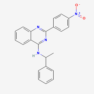 2-(4-nitrophenyl)-N-(1-phenylethyl)quinazolin-4-amine