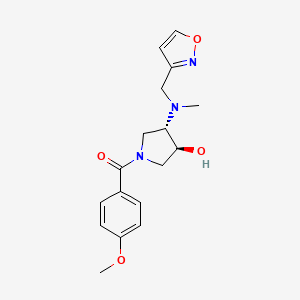 molecular formula C17H21N3O4 B4912138 [(3S,4S)-3-hydroxy-4-[methyl(1,2-oxazol-3-ylmethyl)amino]pyrrolidin-1-yl]-(4-methoxyphenyl)methanone 