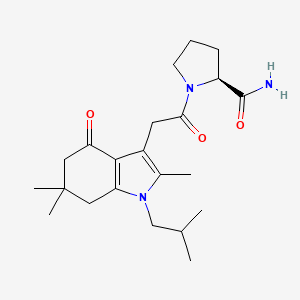 1-[(1-isobutyl-2,6,6-trimethyl-4-oxo-4,5,6,7-tetrahydro-1H-indol-3-yl)acetyl]-L-prolinamide