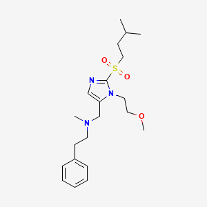 N-[[3-(2-methoxyethyl)-2-(3-methylbutylsulfonyl)imidazol-4-yl]methyl]-N-methyl-2-phenylethanamine