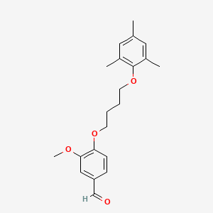 3-Methoxy-4-[4-(2,4,6-trimethylphenoxy)butoxy]benzaldehyde