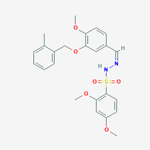 2,4-dimethoxy-N'-{4-methoxy-3-[(2-methylbenzyl)oxy]benzylidene}benzenesulfonohydrazide