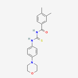 3,4-dimethyl-N-{[4-(morpholin-4-yl)phenyl]carbamothioyl}benzamide