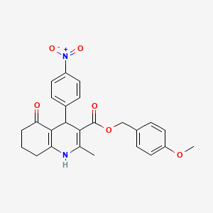 4-Methoxybenzyl 2-methyl-4-(4-nitrophenyl)-5-oxo-1,4,5,6,7,8-hexahydroquinoline-3-carboxylate