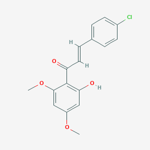 molecular formula C17H15ClO4 B491218 4-Chloro-4',6'-dimethoxy-2'-hydroxychalcone 