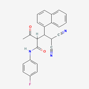 molecular formula C24H18FN3O2 B4912191 2-acetyl-4,4-dicyano-N-(4-fluorophenyl)-3-naphthalen-1-ylbutanamide 