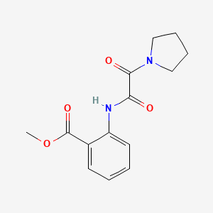 molecular formula C14H16N2O4 B4912213 Methyl 2-[(2-oxo-2-pyrrolidin-1-ylacetyl)amino]benzoate 