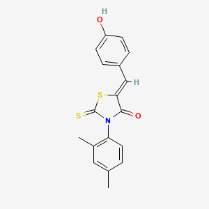 3-(2,4-dimethylphenyl)-5-(4-hydroxybenzylidene)-2-thioxo-1,3-thiazolidin-4-one