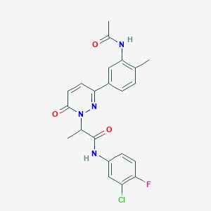 2-{3-[3-(acetylamino)-4-methylphenyl]-6-oxopyridazin-1(6H)-yl}-N-(3-chloro-4-fluorophenyl)propanamide