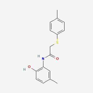 molecular formula C16H17NO2S B4912263 N-(2-hydroxy-5-methylphenyl)-2-[(4-methylphenyl)thio]acetamide 