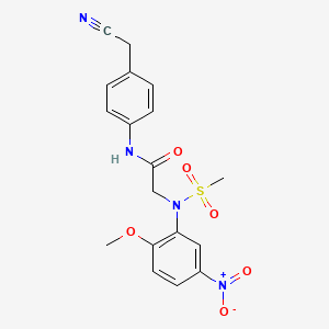 N~1~-[4-(cyanomethyl)phenyl]-N~2~-(2-methoxy-5-nitrophenyl)-N~2~-(methylsulfonyl)glycinamide