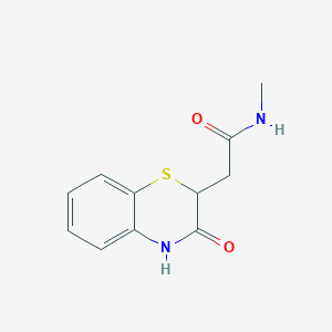 molecular formula C11H12N2O2S B491230 N-methyl-2-(3-oxo-3,4-dihydro-2H-1,4-benzothiazin-2-yl)acetamide CAS No. 10320-48-6