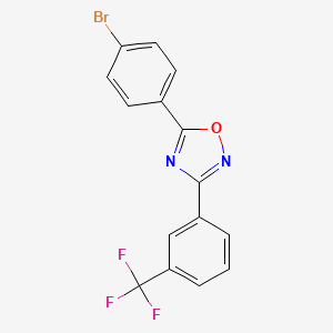 molecular formula C15H8BrF3N2O B4912336 5-(4-bromophenyl)-3-[3-(trifluoromethyl)phenyl]-1,2,4-oxadiazole 