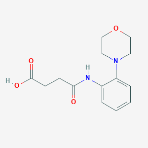 molecular formula C14H18N2O4 B491234 N-(2-吗啉-4-基-苯基)-琥珀酰胺酸 CAS No. 462068-44-6