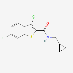 molecular formula C13H11Cl2NOS B4912347 3,6-dichloro-N-(cyclopropylmethyl)-1-benzothiophene-2-carboxamide 