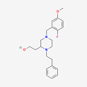 2-[4-(2-fluoro-5-methoxybenzyl)-1-(2-phenylethyl)-2-piperazinyl]ethanol