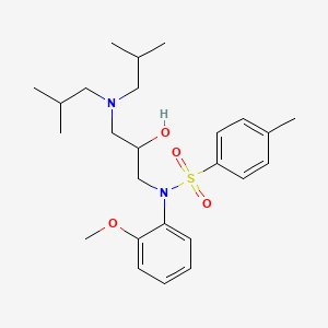 molecular formula C25H38N2O4S B4912429 {2-HYDROXY-3-[N-(2-METHOXYPHENYL)4-METHYLBENZENESULFONAMIDO]PROPYL}BIS(2-METHYLPROPYL)AMINE 