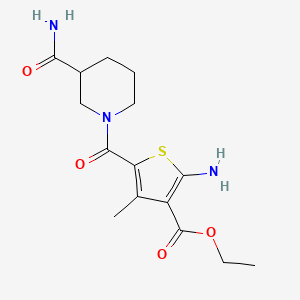 molecular formula C15H21N3O4S B4912452 ethyl 2-amino-5-(3-carbamoylpiperidine-1-carbonyl)-4-methylthiophene-3-carboxylate CAS No. 5787-75-7