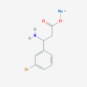 molecular formula C9H9BrNNaO2 B4912459 sodium 3-amino-3-(3-bromophenyl)propanoate 