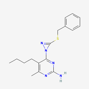 4-(3-Benzylsulfanyldiazirin-1-yl)-5-butyl-6-methylpyrimidin-2-amine