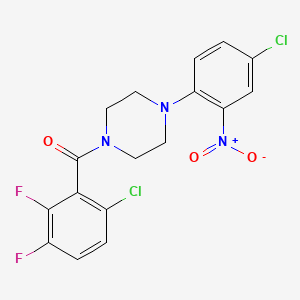 (6-chloro-2,3-difluorophenyl)-[4-(4-chloro-2-nitrophenyl)piperazin-1-yl]methanone