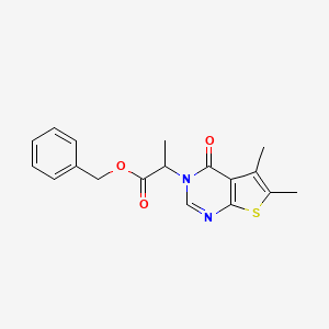 Benzyl 2-(5,6-dimethyl-4-oxothieno[2,3-d]pyrimidin-3-yl)propanoate