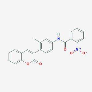 N-[3-methyl-4-(2-oxochromen-3-yl)phenyl]-2-nitrobenzamide