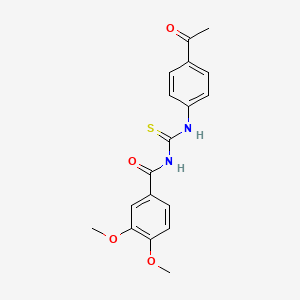 N-[(4-acetylphenyl)carbamothioyl]-3,4-dimethoxybenzamide