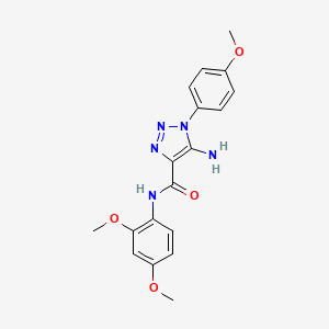 molecular formula C18H19N5O4 B4912546 5-amino-N-(2,4-dimethoxyphenyl)-1-(4-methoxyphenyl)-1H-1,2,3-triazole-4-carboxamide 