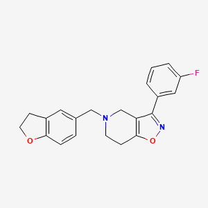 molecular formula C21H19FN2O2 B4912578 5-(2,3-dihydro-1-benzofuran-5-ylmethyl)-3-(3-fluorophenyl)-4,5,6,7-tetrahydroisoxazolo[4,5-c]pyridine 